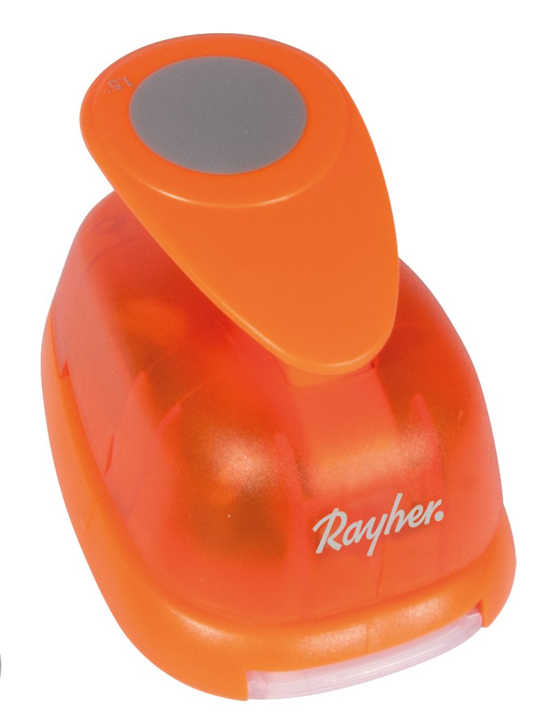 Rayher Round/Circle Hole Punch, 2", 5.08 cm, for DIY Scrapbook Photo Album,Crafts and Paper, Orange