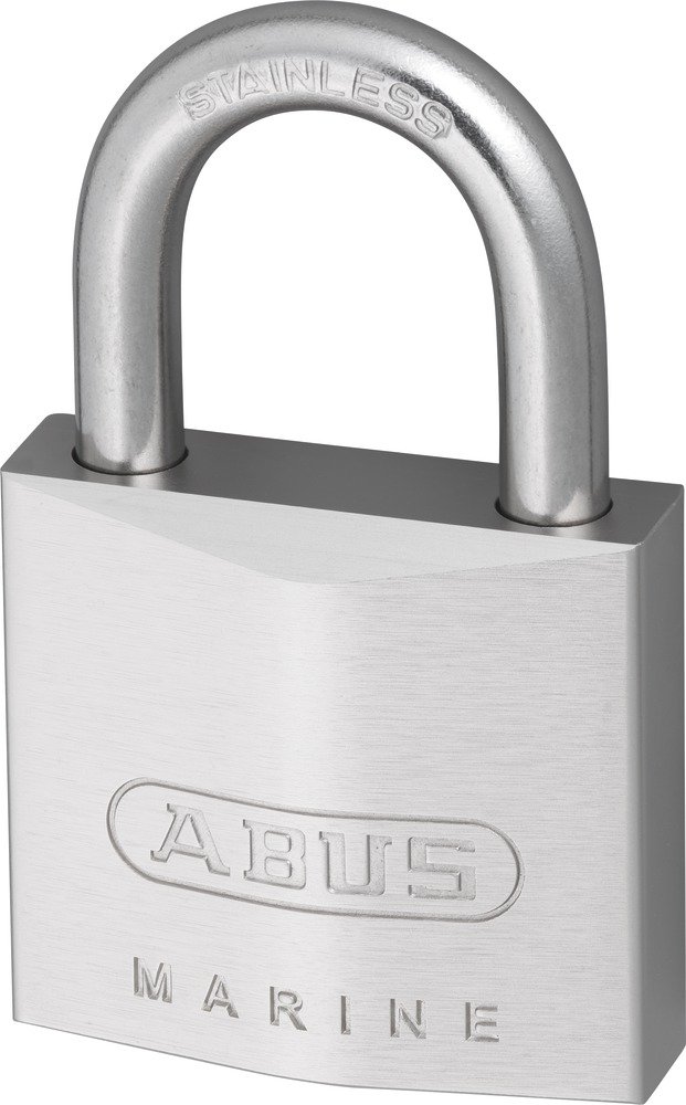 ABUS Marine padlock 75IB/40 - weatherproof - brass lock body with nickel pearl coating - security level 6 - silver - Image 2