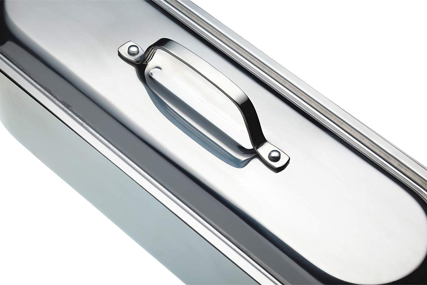 KitchenCraft Fish Kettle, Stainless Steel Induction, Polished, Large, 61.5 x 18.5 x 1.5cm, Silver, 5 Litres - Image 4