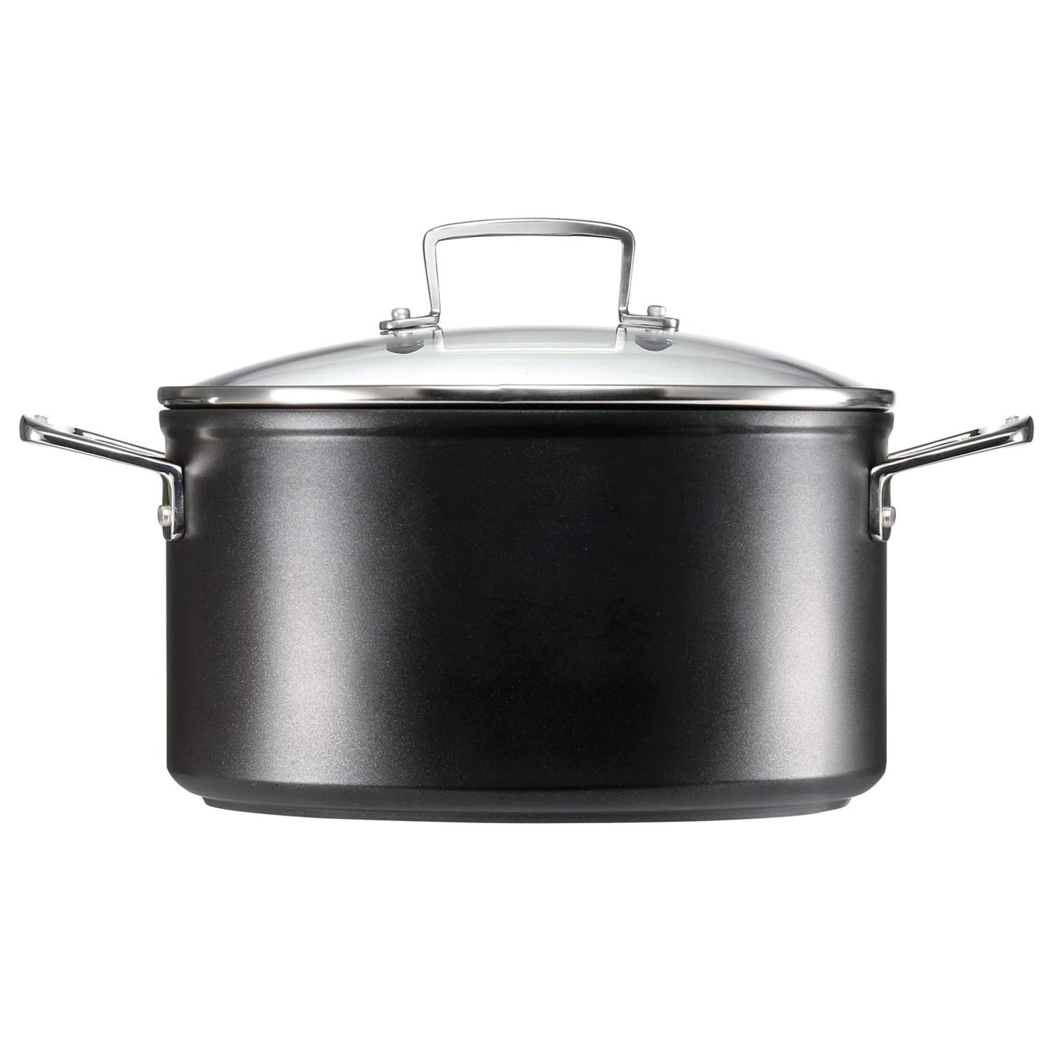 LE CREUSET Toughened Non-Stick Deep Casserole Pot with Glass Lid, diameter 20 cm, Black, 962006200, 2 cm - Image 2