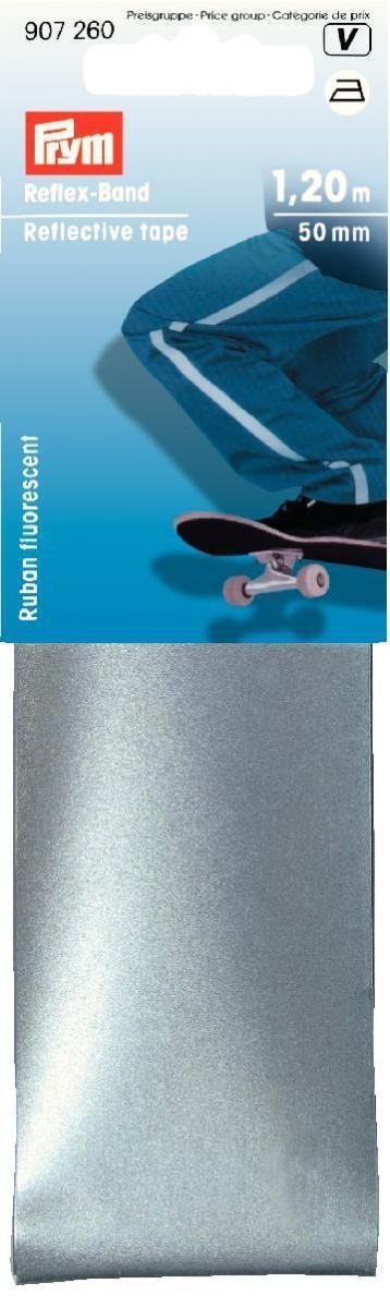 Prym 40 cm 50 mm Self-Adhesive Reflective Tape, Silver