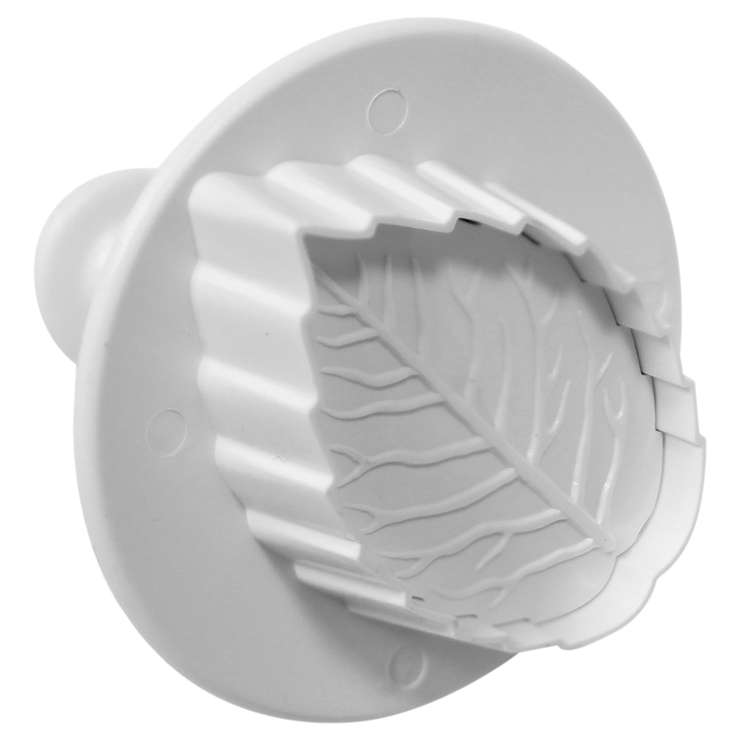 PME RL530 Plunger Cutters 3 kg-Veined Rose Leaf, White, Set of 3 - Image 2