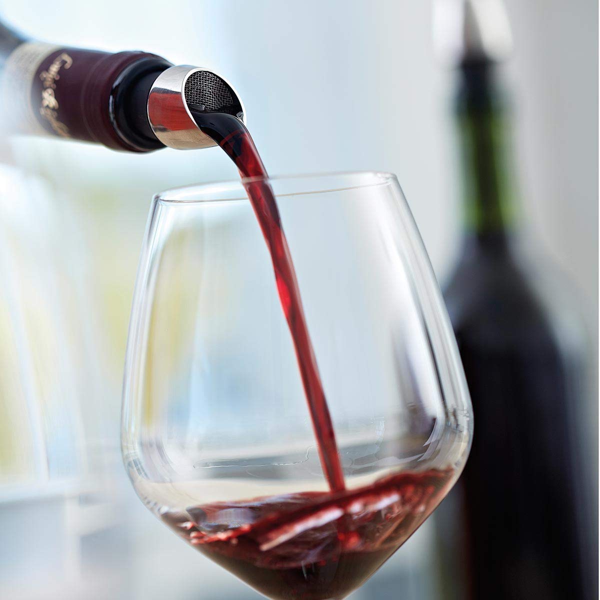 Nuance NU462750 Deluxe Filter Wine Finer, Stainless Steel, Silver