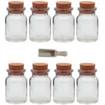 Viva Haushaltswaren set of 8 spice jars/tins, Glass, 150ml