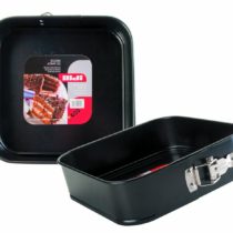 IBILI Springform Set Moka Square 24x7 cm, rolled steel plate, Black, 24 x 24 x 7 cm
