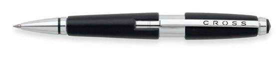 Cross Edge Refillable Retractable Plastic Gel Ink Rollerball Pen with Chrome Appointments, Medium Ballpoint, includes Premium Gift Box and Black Cartridge, 1 Pack, Jet Black - Image 4