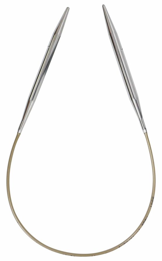 Addi Circular Knitting Needle, Metal, Silver, 40cm x 6mm