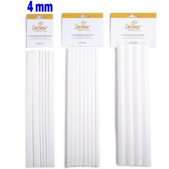 DECORA 9260155 Plastic Rods for Tier Cake, White, 30cm X Ø 4mm,Pack of 12 - Image 3