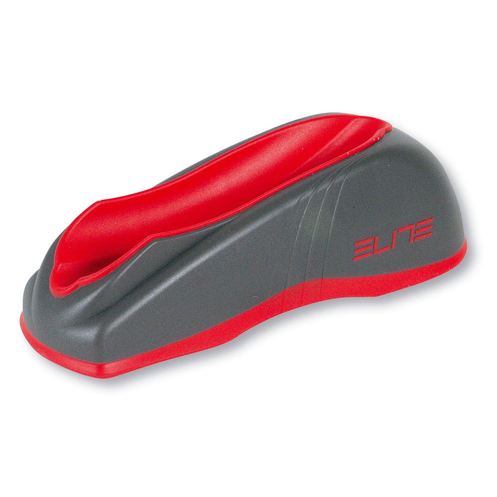 ELITE Gel Riser Block for Front Bike Wheel Home Trainer Lift Support, Roller Stabilisation Accessory, Grey/Red, One