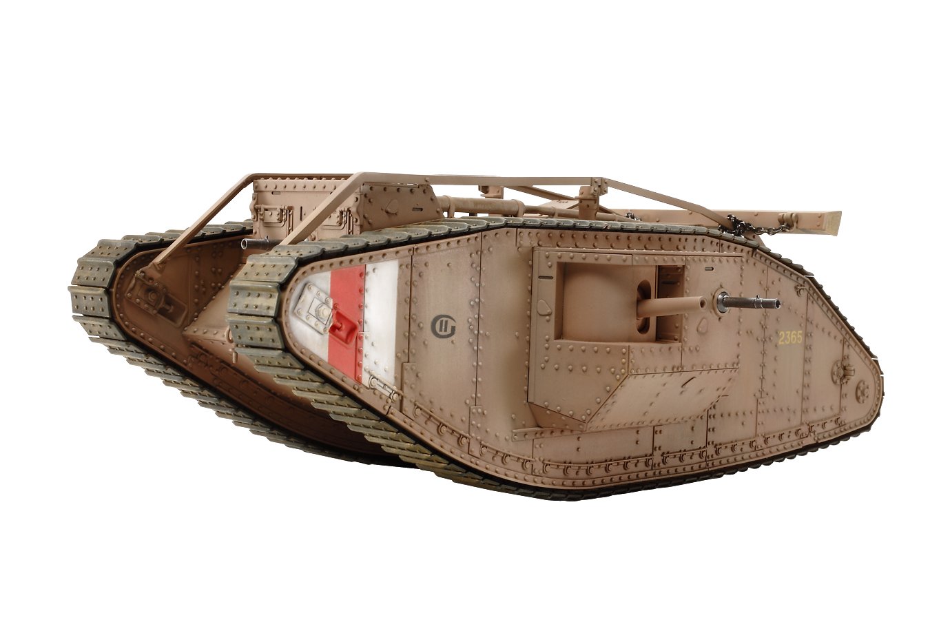 Tamiya 300030057 - 1:35 WWI British Tank Mk. IV Male Motor, Green, Dark Green, Brown, 1/35 Scale