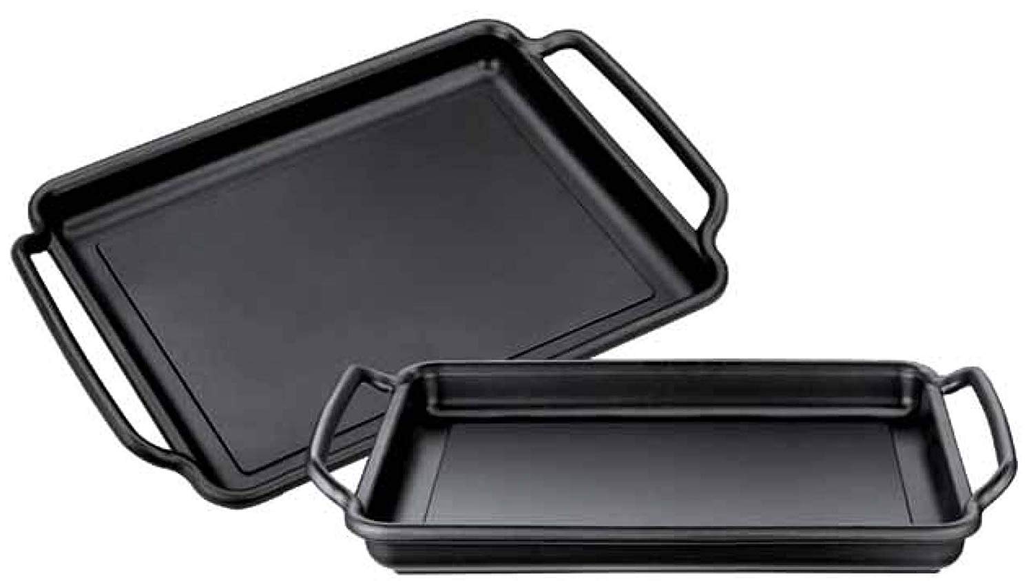 Monix Solid+ Cast Aluminium Non-Stick Flat Hot Plate, 40 cm, Black, 19.7 x 27 x 3.8 cm - Image 2