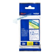 Brother TZe-133 Labelling Tape Cassette, 12 mm (W) x 8 m (L), Laminated, Brother Genuine Supplies - Blue on Clear