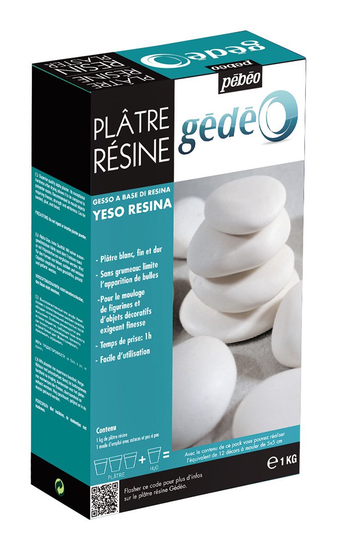 Pebeo GEDEO Resin Plaster 1 kg, QPA313, White, 1Kg