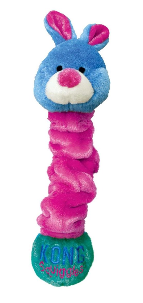 KONG - Squiggles - Stretchy Plush Dog Toy with Squeaker - For Large Dogs (Assorted Characters) - Image 4