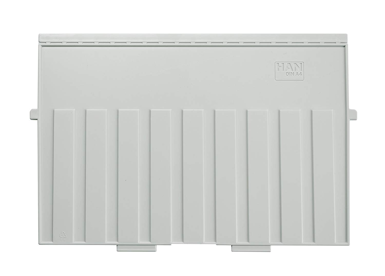HAN 9024-11 Divider Plate for Index Card Boxes and Cabinets A4 Landscape Plastic Light Grey, lichtgrau
