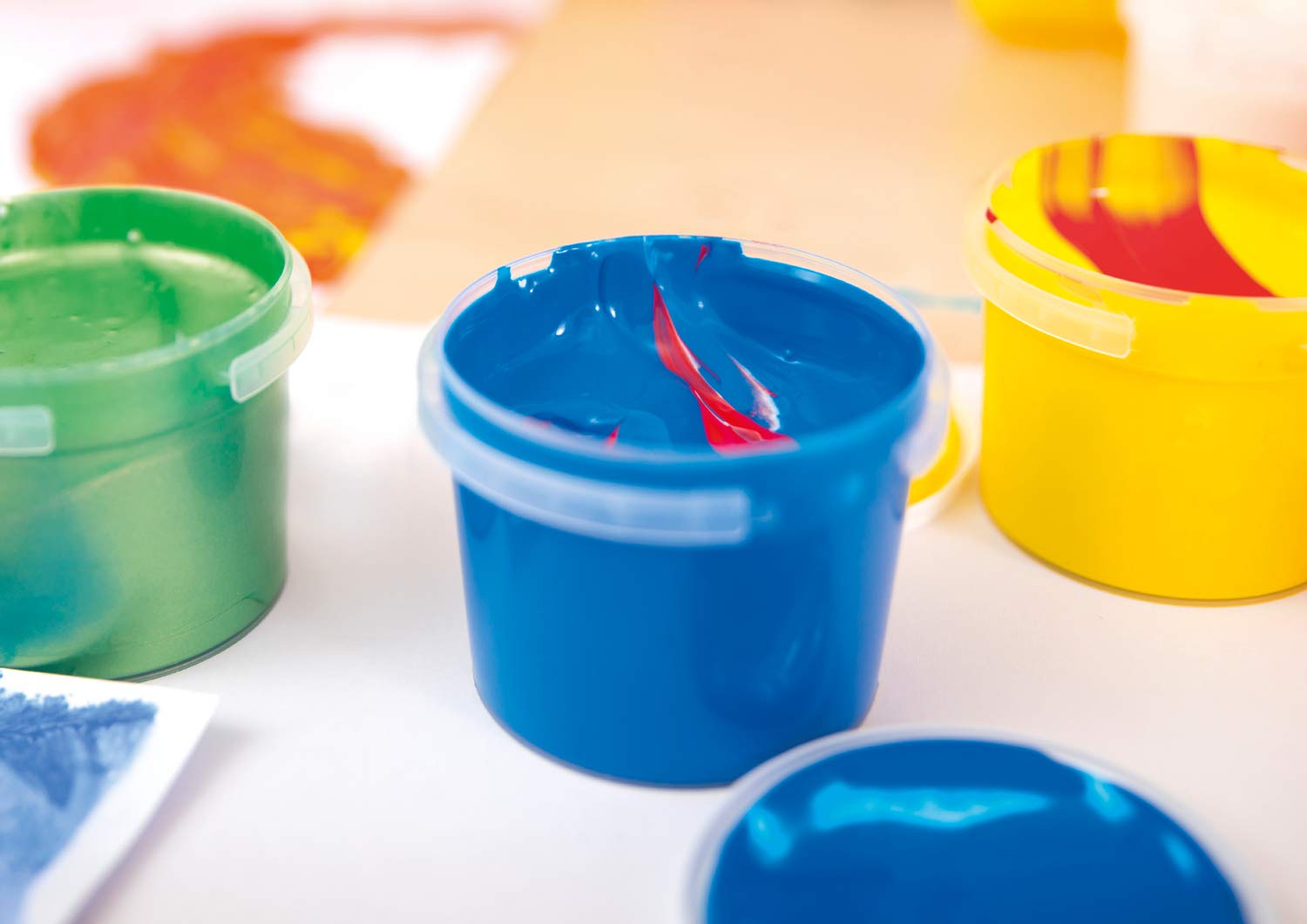 Eberhard Faber 100ml Finger Paint (6 Colours), Standard Colours, 100 ml (Pack of 6) - Image 4