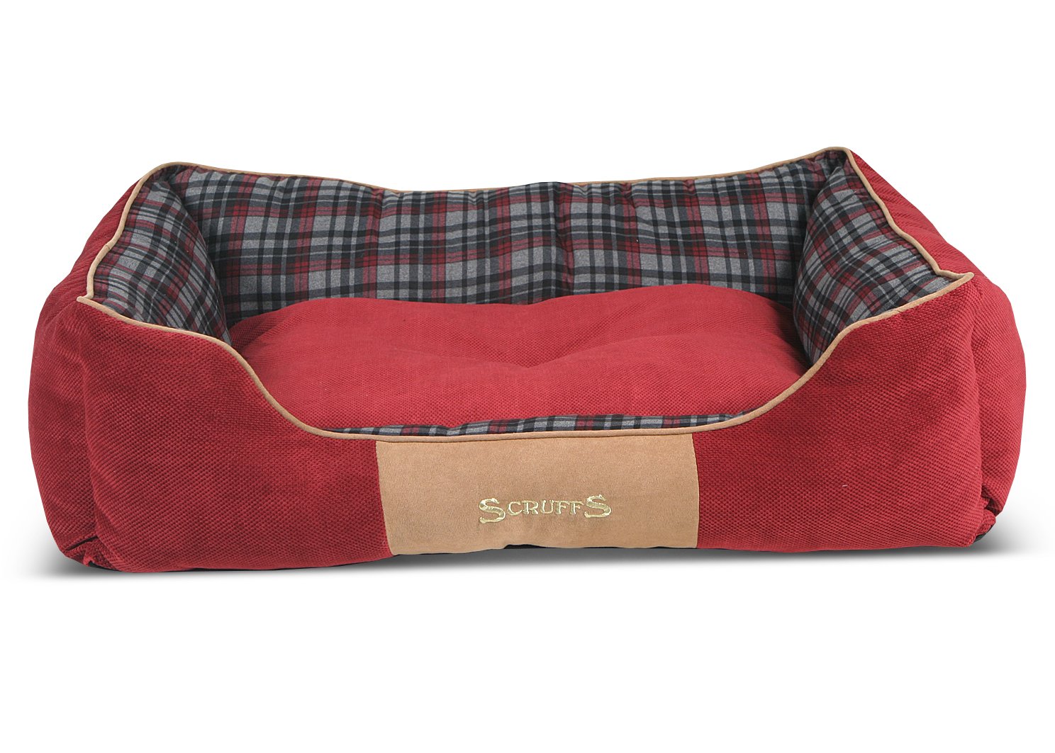 Scruffs Highland Box Bed (XL) Red, 90 x 70 x 19 cm (L x W x H)
