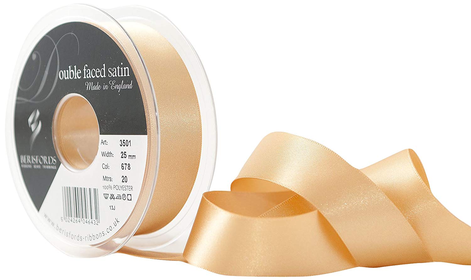 Berisfords Ribbon, Honey Gold, 25 mm, 3501-HG-25