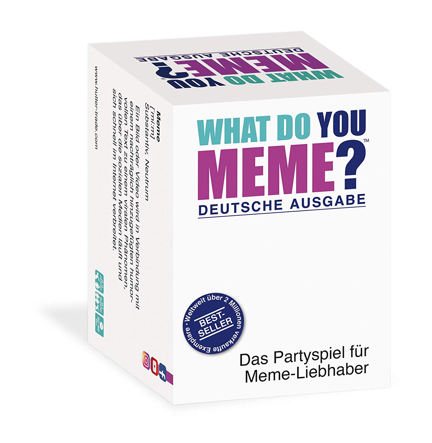HUCH! What Do You Meme German Card Games for Adults Party Game, 3+ Players, 72 Face Cards & 360 Text Cards