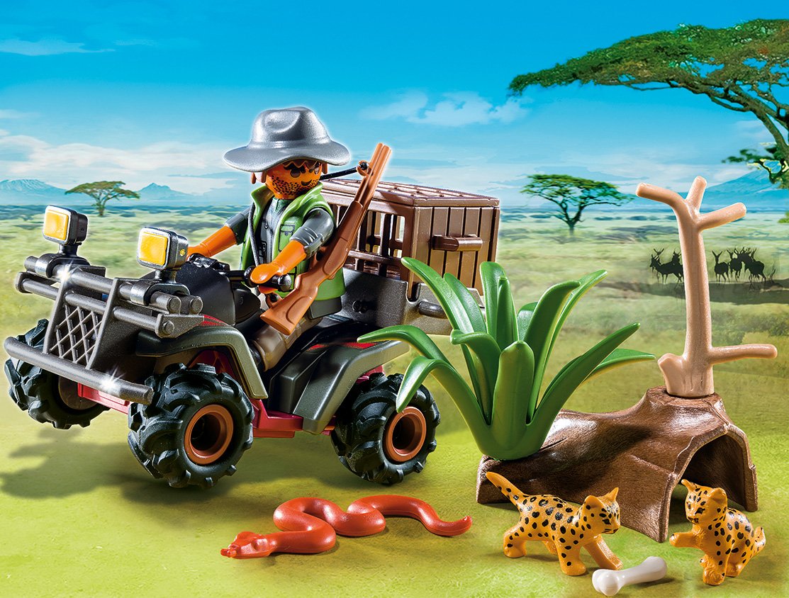 Playmobil Wild Life 6939 Evil Explorer with Quad, for Children Ages 4+, Multicolor, 7,2 x 14,2 x 18,7 cm - Image 2