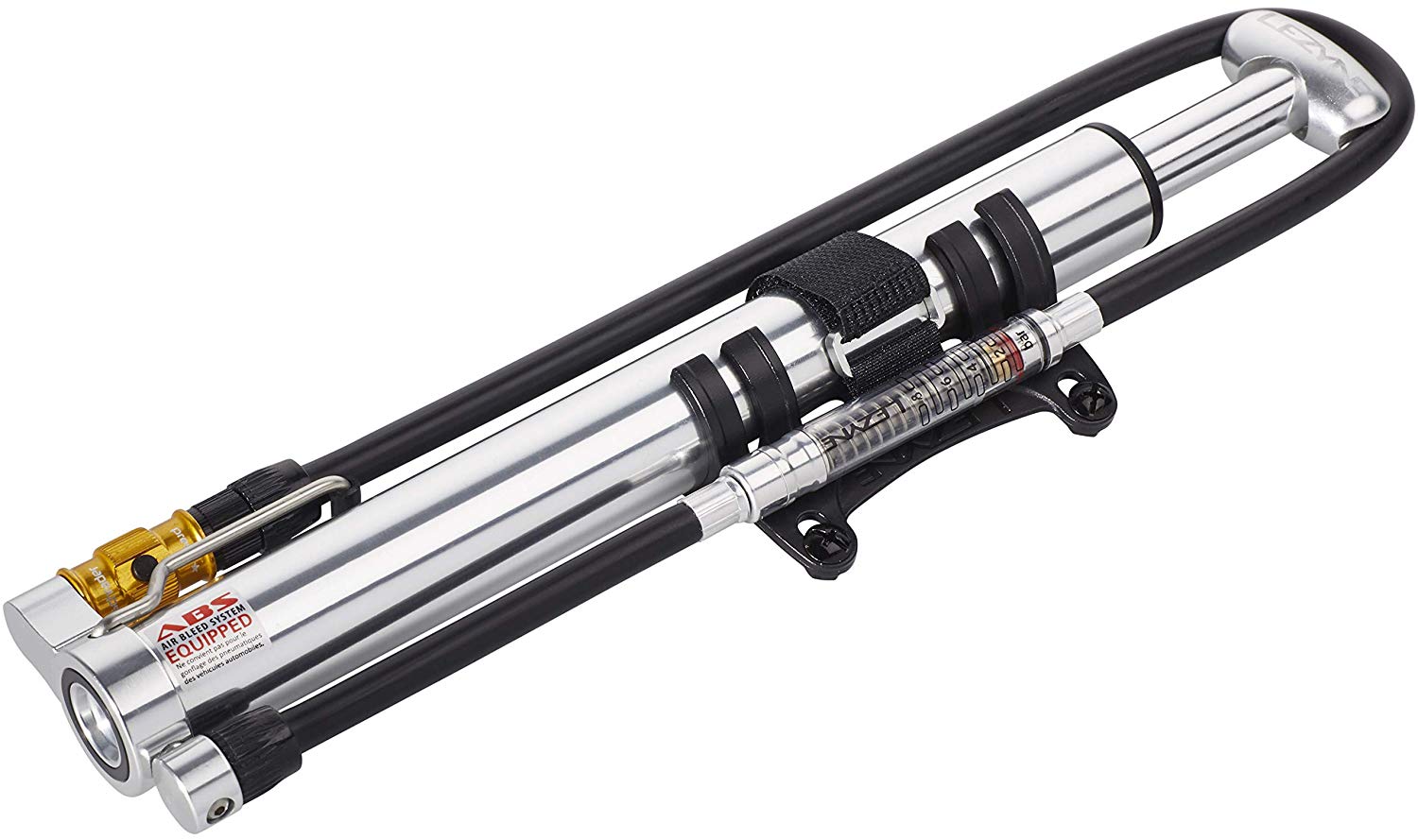 LEZYNE Micro Floor Drive High Pressure & High Volume Bike Pumps, Silver - Silver - Image 3