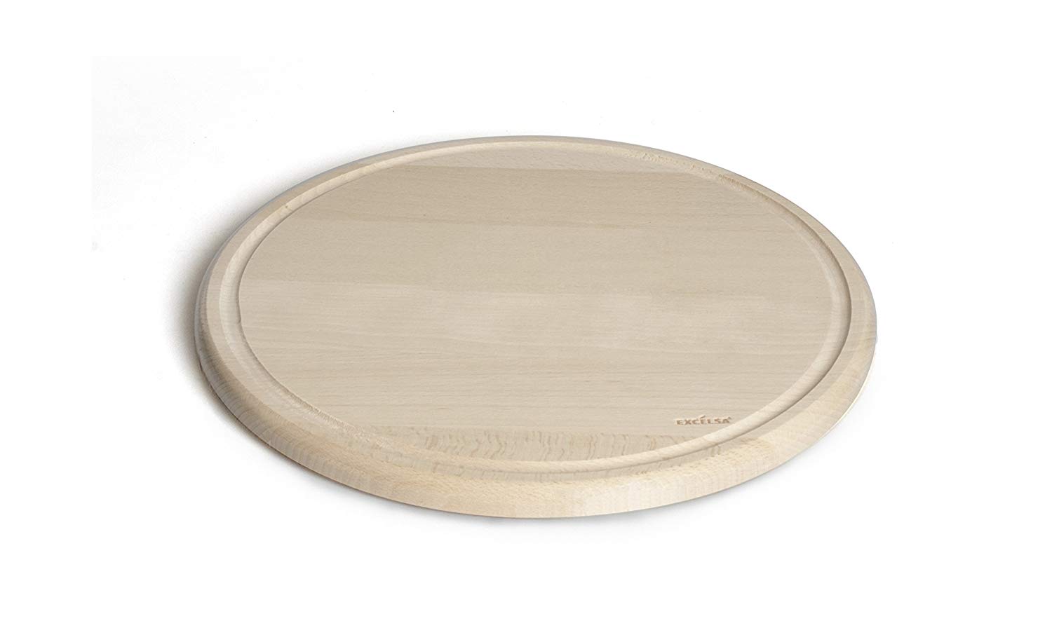 Excelsa Real Wood Plate with Channel, Wood, natural, 20 x 20 x 2 cm