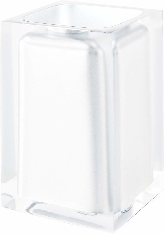 Rainbow Plastic Toothbrush Holder Finish: White