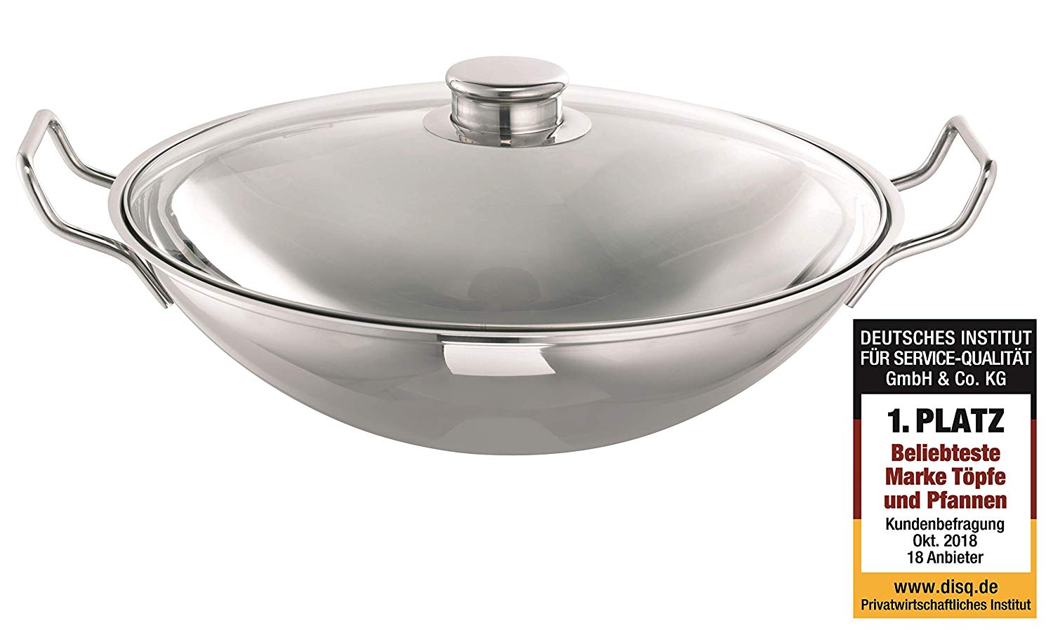 Schulte-Ufer Bo-lang Stainless Steel Wok 6659-36 i, 36 cm, 5 L
