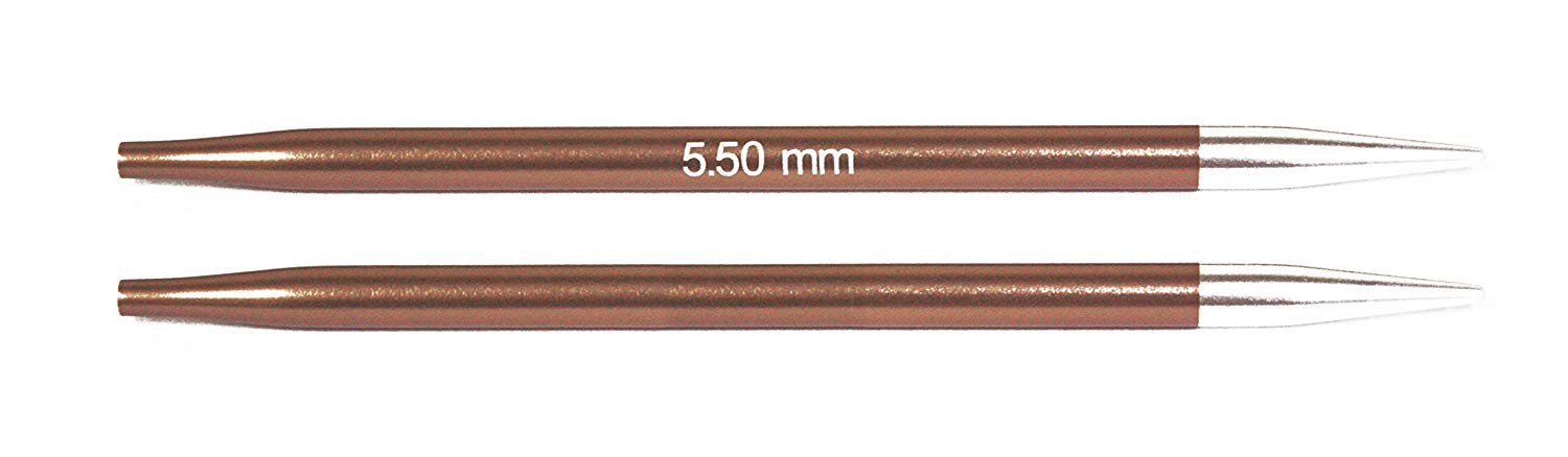 KnitPro Zing Interchangeable Circular Needles 5" (13cm), Sienna, 5.50mm