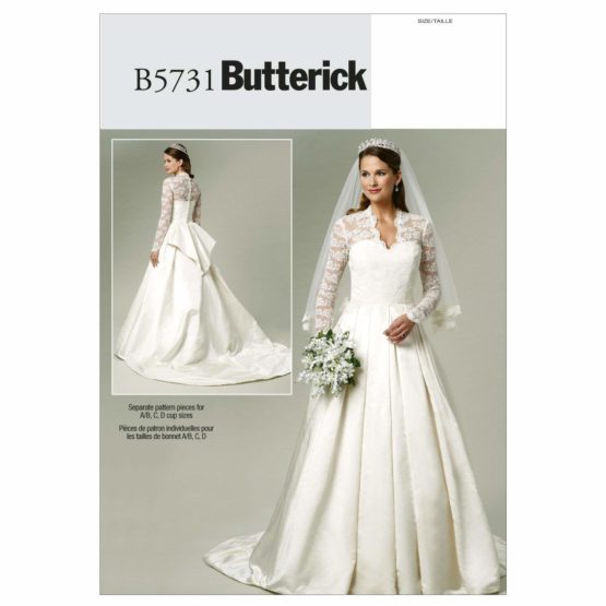 Butterick Patterns B5731 Size EE 14-16-18-20 Misses' Dress, Pack of 1, White
