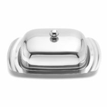 Weis Butter Dish Classic Design, Stainless Steel, Silver, 12 x 18 x 4.5 cm