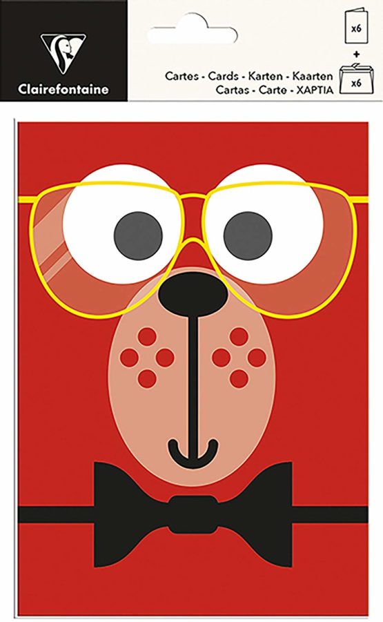 Clairefontaine Happy Pack of 6 cards and envelopes