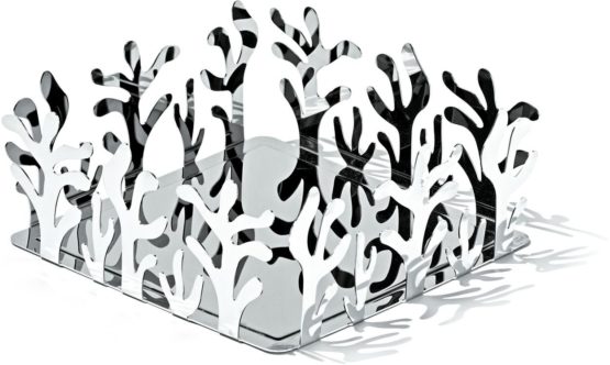 Alessi | Mediterraneo ESI18 - Design Napkin Holder in 18/10 Stainless Steel, Mirror Polished