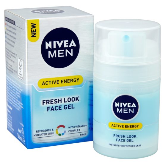NIVEA MEN Active Energy Refreshing Face Gel (50 ml), Invigorating Moisturiser for Men Infused with Vitamins, Men's Skin Care Essentials - Image 3