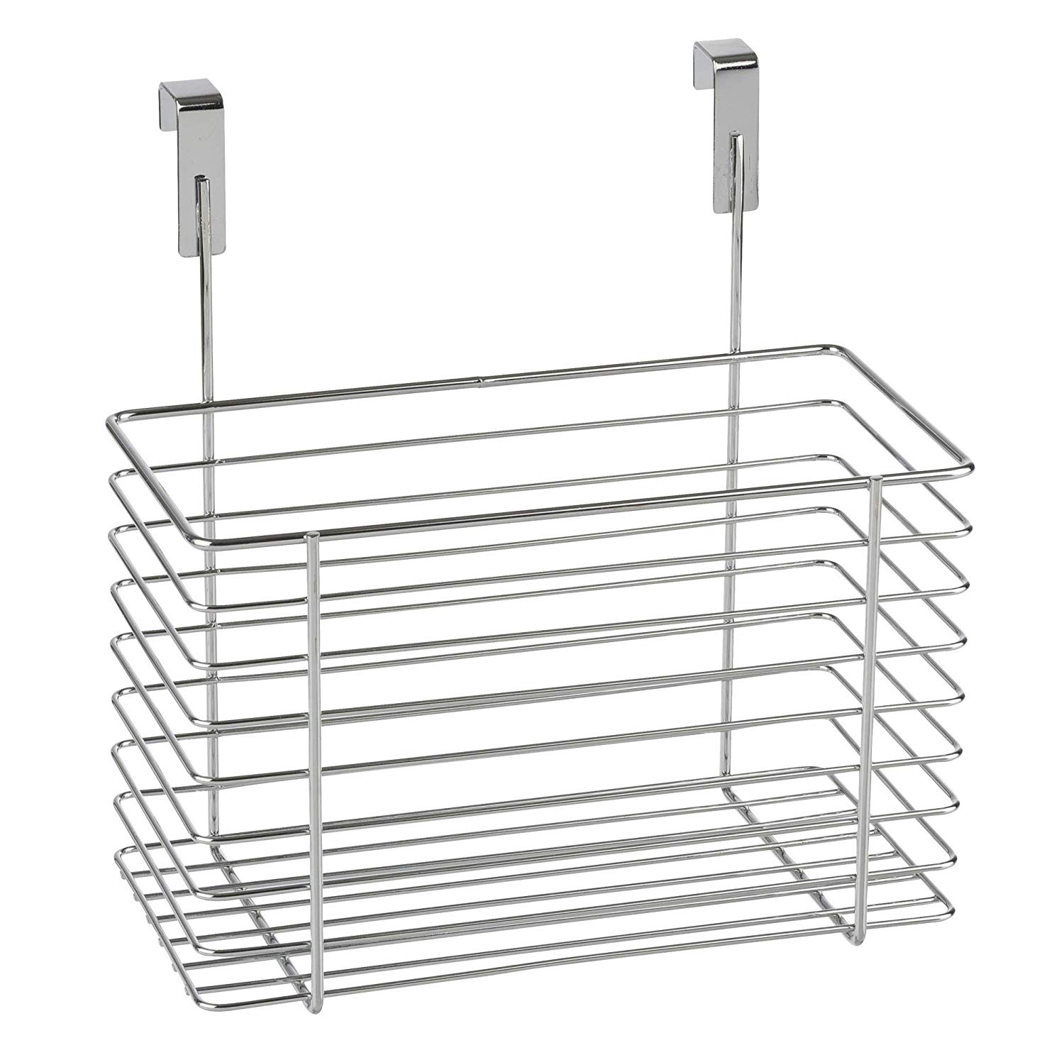 WENKO Clip-On Storage Basket, Chrome