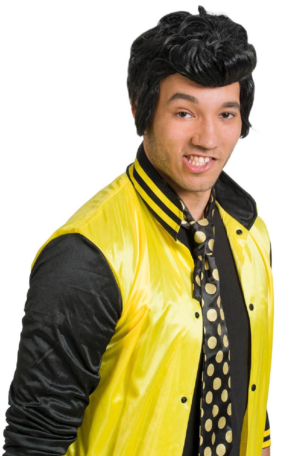 Folat - Rock and Roll Wig for Men - One Size, Black - Image 2