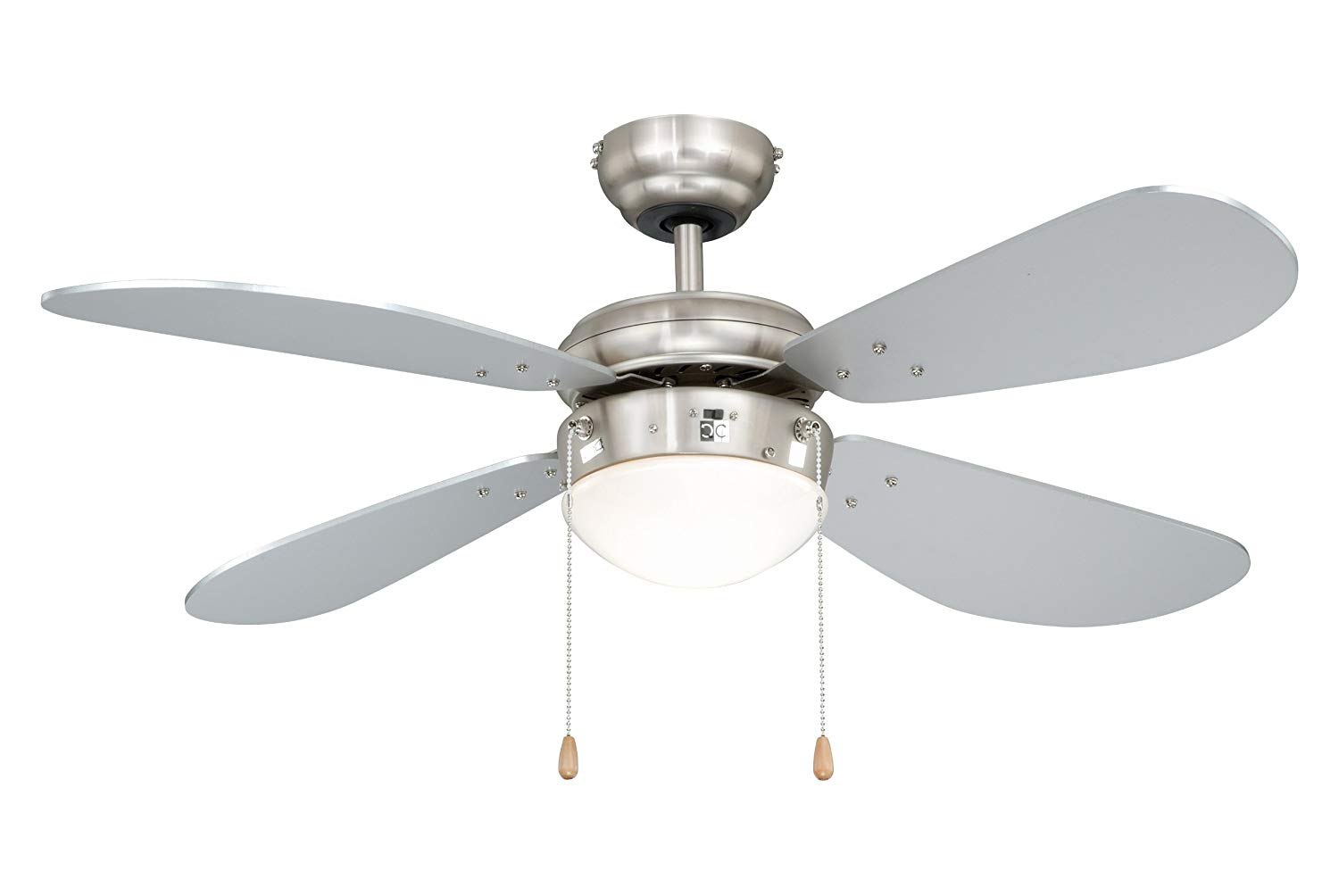 AireRyder FN43332 Ceiling Fan Classic, Housing Nickel; Blades Silver, 105 cm