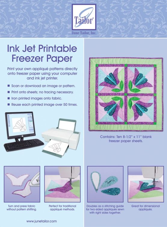 June Tailor Ink Jet Printable Freezer Paper 8.5 11-inch Pack of 10