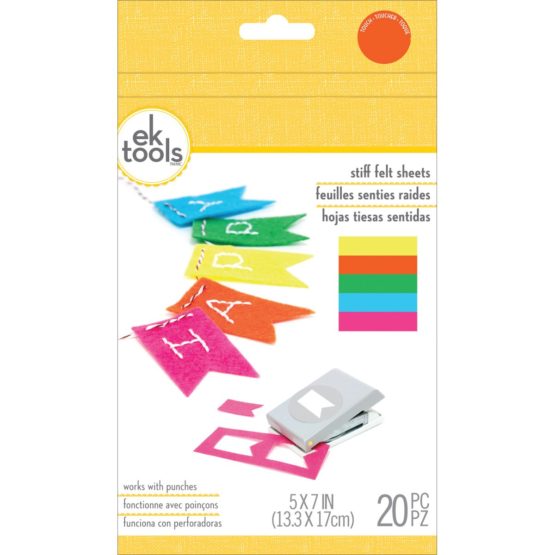 EK Success EK Tools 55-59011 Primary Felt Punch Material Pack, Acrylic, Multi-Colour, 5.75x8.27x0.89 cm