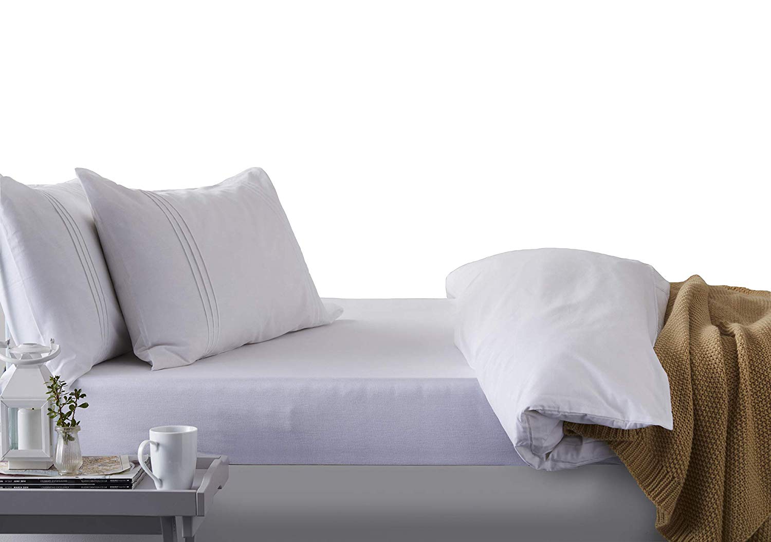 Hippychick Cotton Fitted Mattress Protector, 100 Percent Waterproof, Anti Allergy, Machine Washable, Pure Brushed Cotton