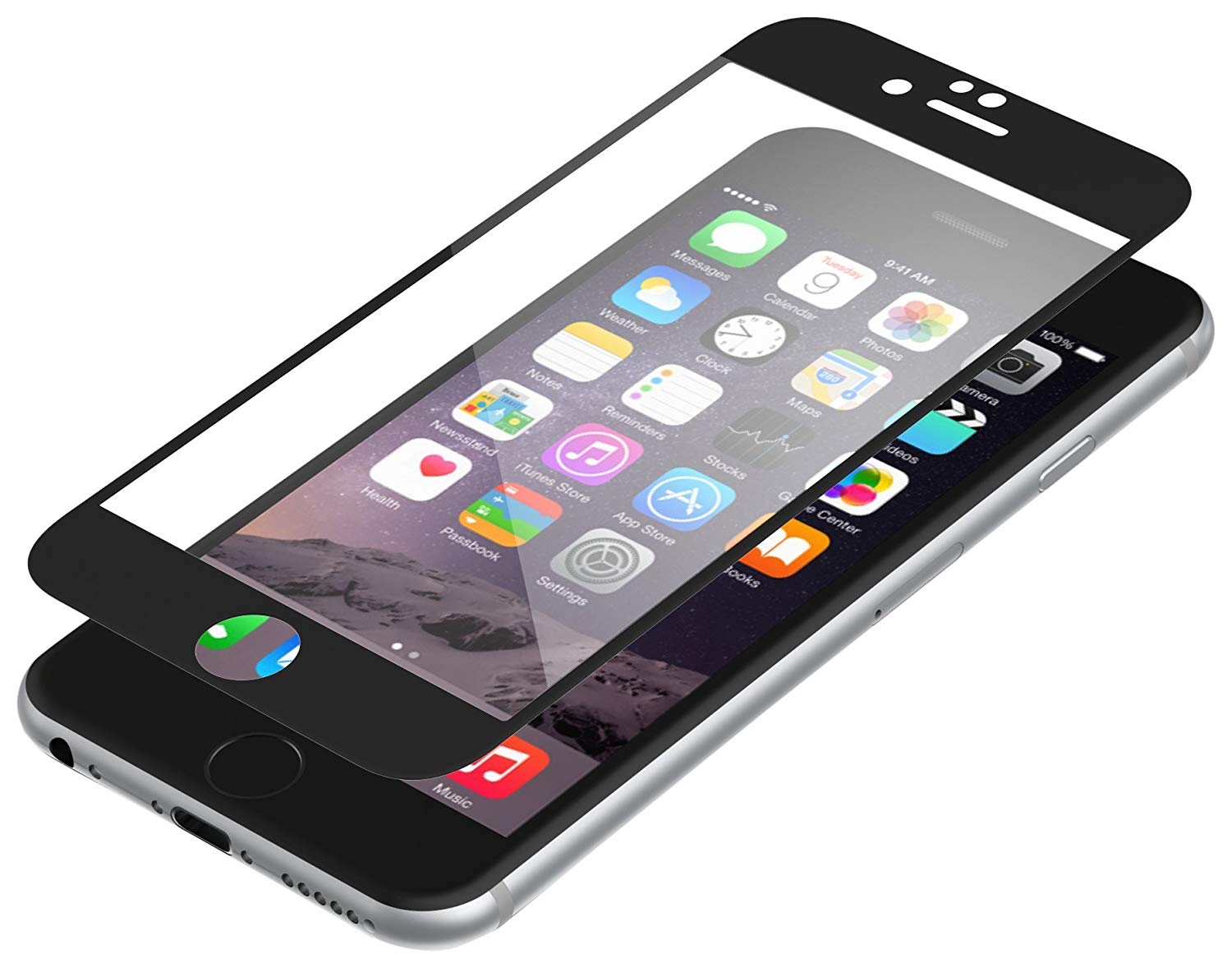 ZAGG InvisibleSHIELD Glass Contour Screen Protector for iPhone 6/6s - Black