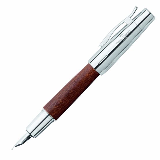 Faber-Castell F148213 E-MOTION FOUNTAIN PEN DARK BROWN B breit (B),Pear wood dark brown. - Image 2