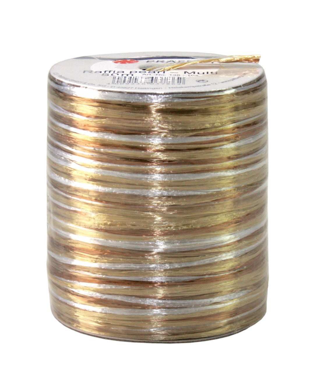 PRÄSENT - Rayon Raffia Biodegradable Ribbon Cream 50 meter spool