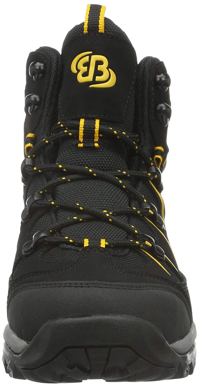 Brütting Men’s Mount Hunter High High Rise Hiking Shoes, Black (Black/Yellow), 6.5 UK, Black Black Yellow - Image 2