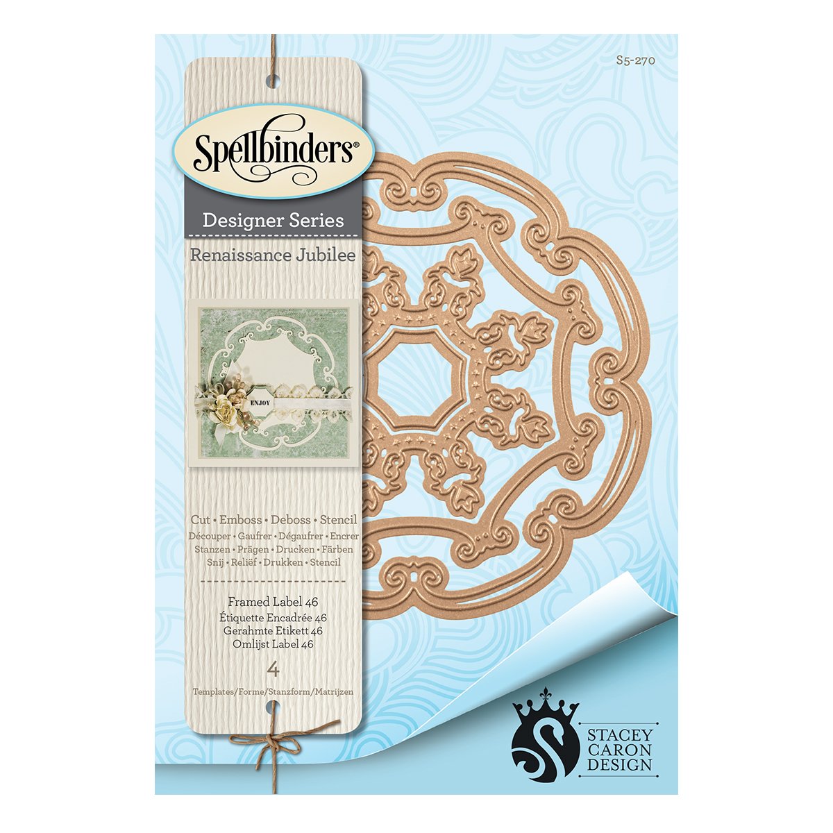Spellbinders "Nestabilities" Framed Label 46 Die, Metal, Brown, 22.1 x 14 x 0.2 cm - Image 4
