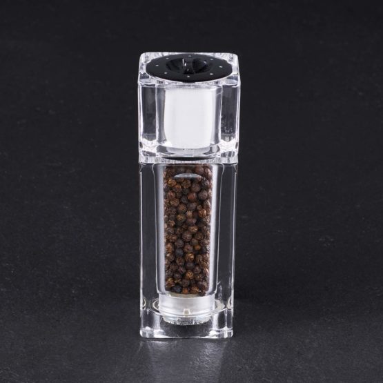 Cole & Mason H33506P Cube Combi Clear Salt Shaker and Pepper Mill | Precision+ | Acrylic | 145 mm | Duo Mill | Includes 1 x Salt Shaker/Pepper Grinder | Lifetime Mechanism Guarantee - Image 3