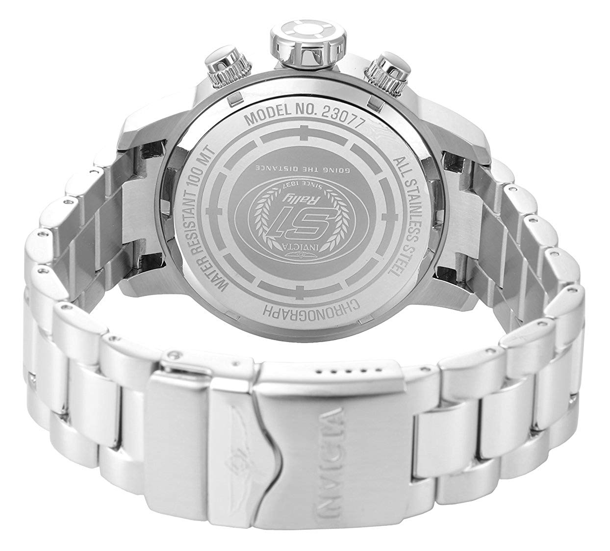 Invicta S1 Rally 23077 Men's Watch - Waterproof - Analogue - Quartz Movement - stainless steel with ivory dial - 48mm - Image 3