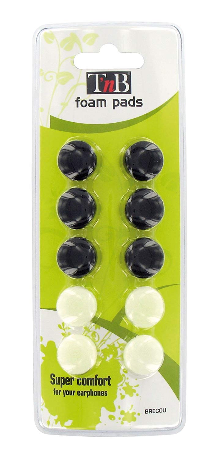 T'nB BRECOU Earphone Eartips Black/White, UNIVERSEL