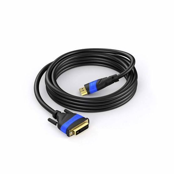 KabelDirekt – HDMI-DVI adapter cable – 5m (bi-directional, DVI-D 24+1/High Speed HDMI cable, 1080p/Full HD, digital video cable, connect HDMI devices to DVI monitors or vice-versa, black) - Image 4