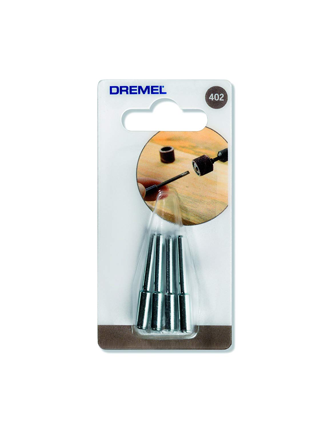 Dremel 402 Mandrel Multipack, 4 Mandrels with 3.2 mm Shank Diameter for Polishing Wheels and Cut-Off Wheels - Image 2